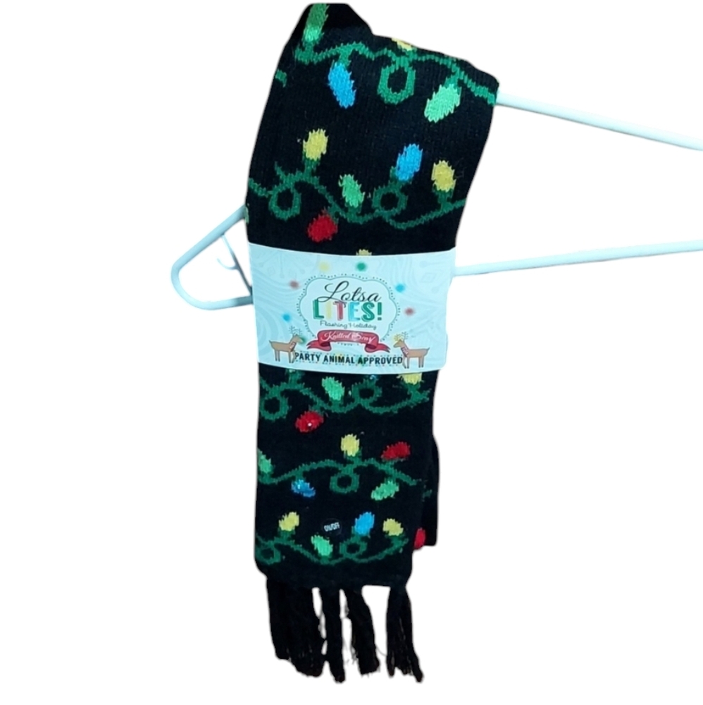 NWT Lotsa lights light up holiday lights Christmas scarf
